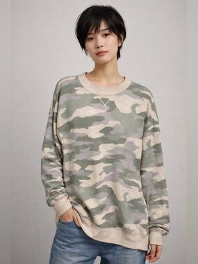 Aerie Camo Crewneck Sweatshirt